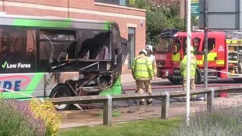 Firefighters were called to the CT Transit. . Electric bus catches fire